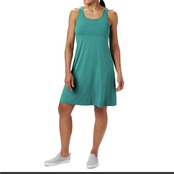 NWT Columbia Omi-Shade Sun Protection Zephyr Aqua Heights Dress Sz M - Picture 2 of 8
